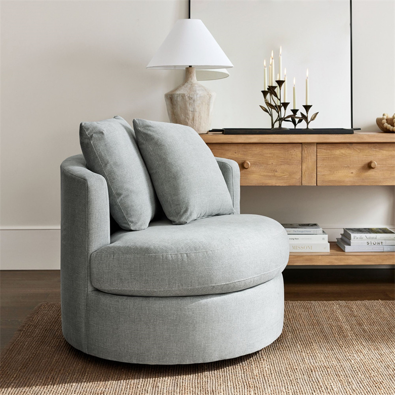 New Design Single Living Room Sofa Upholstered Swivel Armchair Living Room Furniture