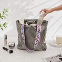 Sac à bandoulière moyen réutilisable, résistant aux éclaboussures, écologique, portable, élégant, pour femmes, design personnalisable, sac de shopping KIYI