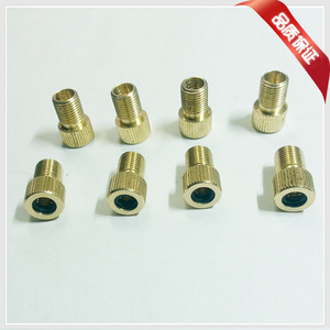 Adaptateur de valve de vélo français vers américain, en cuivre, à filetage droit, à visser, pour réparation et remplacement de chambre à air tubeless - Product Image 2