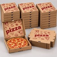 Boîtes à pizza rigides portables en gros avec fermeture magnétique et poignée en papier couché pour la livraison de repas à emporter et la livraison de nourriture pour restaurants