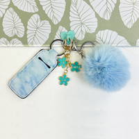 Accessoires pour bouteilles : Crochets adhésifs, porte-breloques, porte-clés fleur, pendentif, lot de 4 porte-clés en métal