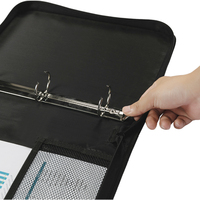 Productos de Archivo para Oficina, Carpeta con Cierre y Logotipo Personalizado, Carpeta Estándar de 3 Anillos, Bolsillos Interiores, Bolsa para Documentos, Carpeta de Archivo