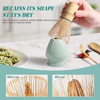 Fouet à matcha en gros avec emballage personnalisé, fouet à matcha de voyage incluant fouet et cuillère à matcha