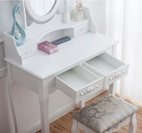 Coiffeuse pour dames miroir coiffeuse en bois pour chambre à coucher