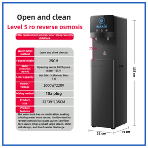 Distributeur d'eau commerciale autonome à chargement par le haut en acier inoxydable, à osmose inverse, pour eau chaude enrichie en hydrogène 3000 ppb, avec 3 robinets - Product Image 3