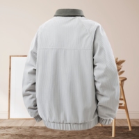 Veste épaisse et chaude pour homme, personnalisée, résistante au froid, en velours côtelé, veste décontractée pour l'extérieur, coupe-vent pour homme