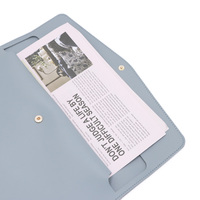 Portadocumentos de Cuero Portátil - Carpeta Compacta para Almacenamiento de Papel, Suministros de Oficina y Uso Diario, Organizador de Archivos Duradero