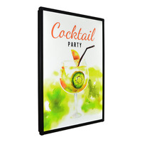 Boîte à lumière rectangulaire décorative en aluminium et acrylique pour affiche de film, avec bande LED, pour signalétique de cinéma