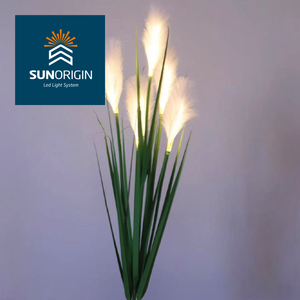 ไฟ LED รูปทรงต้นกกเทียม PVC สีเดียว DC24V 5W ความสูง 100 ซม. กันน้ำระดับ IP68 แสงสีขาวอบอุ่น 2700K รับประกัน 3 ปี - Product Image 1