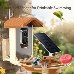 Mangeoire intelligente pour oiseaux avec caméra, alimentation solaire, étanche, identification IA, anti-écureuil, pour l'extérieur - Product Image 1