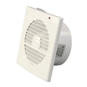 Ventilador de ventilação louça, 6 polegadas, plástico, janela de parede quadrada, para banheiro e cozinha