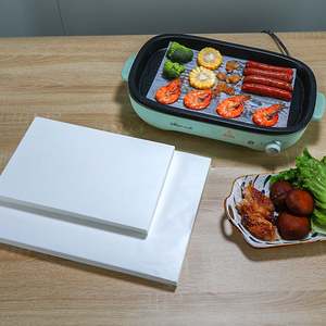 Feuille de cuisson rectangulaire épaisse en silicone pour barbecue, tapis de four en papier huilé - Product Image 5