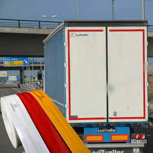 Cinta Reflectante Autoadhesiva de Alta Visibilidad para Camiones, Reflectores Adhesivos Rojos, Blancos y Amarillos, ECE 104R, Adhesivo Reflectante con Logotipo Personalizado - Product Image 6