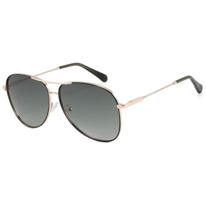 Gafas de Sol de Piloto con Montura Completa, Lentes Degradadas, Montura Dorada, 100% Protección UV, Unisex, Estilo Rectangular para Adultos - Product Image 4