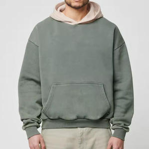 <strong>Men's</strong> Hooded Sweatshirt Soft Fleece Pullover with Front Pocket Lined Hood Casual Streetwear Olive <strong>Green</strong> Custom <strong>Hoodies</strong> - Product Image 1