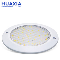 Éclairage LED sous-marin Huaxia Patent Slim Flat ABS 18W 12V avec couvercle givré, montage mural, pour piscine