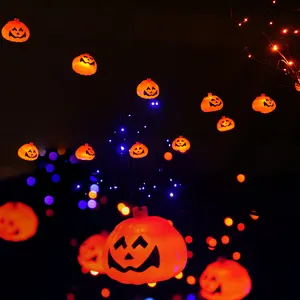 New Halloween kiểm soát tuyến tính pin đèn với chất béo bí ngô giáng sinh trang trí ánh sáng cho Halloween Gothic
