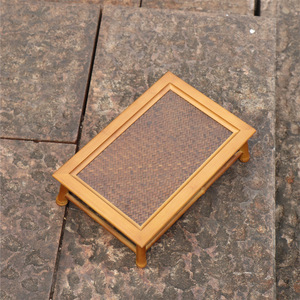 Bamboo Woven <b>Tea</b> <b>Tray</b> Rectangular Solid Bamboo Handmade Polished Finish Residential Serving <b>Tray</b> - Product Image 3