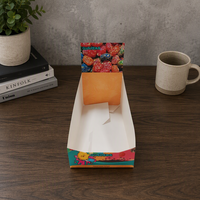 Boîte de présentation en carton pour comptoir de supermarché, boîte de présentation en carton à déchirure facile, boîte de présentation en carton pour collations, chewing-gum, chocolat
