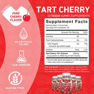 סוכריות גומי דובדבן חמוץ בסיטונאות, תוסף תזונה טבעי של דובדבן חמוץ, תמיכה תזונתית יומית, מועשר ברכיבי דובדבן - Product Image 5