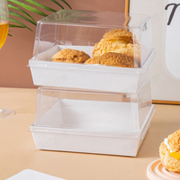 Boîtes d'emballage en plastique pour gâteaux de 5 pouces en gros, tiramisu, mousse, fruits, gâteaux mille-feuilles