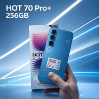Produit Populaire Hot 70 Pro Smartphone Android 15 Écran HD LTE 6,8 pouces Deca Core 16 Go+256 Go Batterie 5000 mAh Neuf Marque OEM