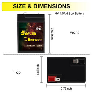 鉛蓄電池6V4.5AH VRLA /<span class=keywords><strong>SLA</strong></span>/AGM/ディープサイクル/GELバッテリー緊急照明用UPSシステム警報システム - Product Image 2