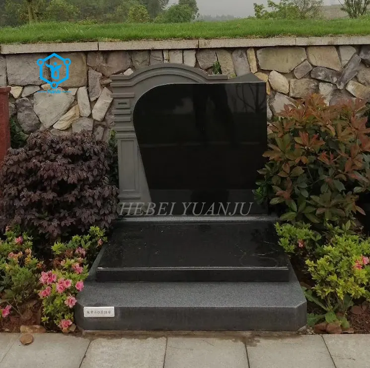 Çin fabrika fiyat mezar taşı siyah granit mezar taşı mezarlığı mezar taşları ve anıtlar mezar taşı
