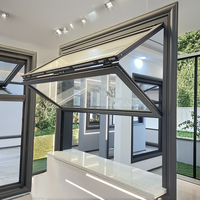 Ventanas Plegables Verticales de Aleación de Aluminio, Nueva Tendencia, Blancas, Insonorizadas, Aislantes del Calor, Diseño Gráfico Bi-Plegable para Hoteles y Residencias