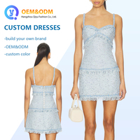 Robes décontractées de soirée pour femmes et jeunes filles, modèle 2026 QY OEM, de luxe, à fines bretelles et franges, couleur unie