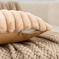 Housse de coussin en fausse fourrure de lapin de haute qualité 45*45cm, décoration d'intérieur, housse de coussin de canapé