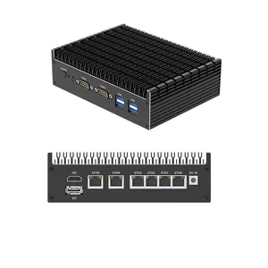 Fast Delivery Barbone Mini Pc Core i5 10210U quad core ubuntu mini pc 6 Gigabit Mini Firewall VPN Computer