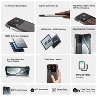 NOUVEAU Téléphone robuste DOOGEE Blade20 Ultra à double écran, écran arrière IPS de 1,54'', 8 Go de RAM, 512 Go de stockage, batterie de 10300 mAh, écran de 6,6 pouces 90 Hz, CDMA LTE