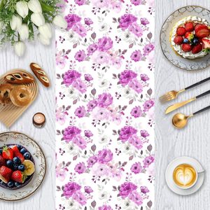 Floral <b>Wrapping</b> <b>Paper</b> Roll 17 Inch X 16.5 Feet Purple <b>White</b> Watercolor Rose Design Art <b>Paper</b> Gift Wrap For Wedding Bridal Shower - Product Image 6
