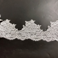 Bordure en dentelle florale blanche de 12 cm pour vêtements féminins LT2908B