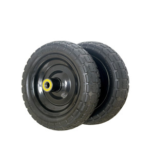 10-Inch Pu Foam Tire Solid Airless Wheel For Garden <b>Tools</b> And <b>Vehicles</b> Max Load 100Kg Black Universal - Product Image 4