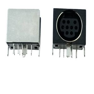 Hoyato Socket Port de charge Dock 9pin Mini <span class=keywords><strong>Din</strong></span> <span class=keywords><strong>Jack</strong></span> Short Body R/A Enry Connecteur fabricant - Product Image 4