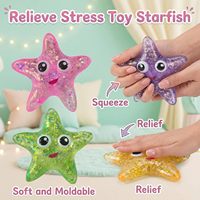 Squishies animaux marins scintillants en maltose, jouets sensoriels mignons et doux pour enfants et adultes, anti-stress, cadeaux de fête