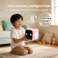 Imprimante thermique intelligente AI à écran tactile, imprimante sans encre sans fil 2000 mAh, imprimante portable pour enfants pour études, gribouillis et notes