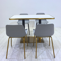 Ensemble de table et chaises de salle à manger en métal moderne pour hôtel, école et hôpital - Meubles commerciaux écologiques et durables