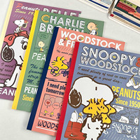 Cuaderno Snoopys B5 con cubierta impresa de dibujos animados retro, páginas interiores rayadas, diario para estudiantes, bloc de notas para la escuela, oficina y escritura.