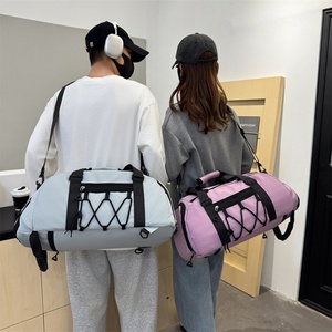 Sac de sport multifonctionnel en denim Oxford imperméable en polyester ultra-léger avec compartiment séparé pour chaussures, idéal pour la natation et le fitness - Product Image 5