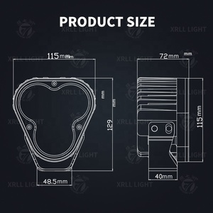 Luz Decorativa Externa para Motocicleta, Faro Delantero Tipo Demonio, 24V LED, para Camiones, Otros Vehículos y Accesorios de Iluminación - Product Image 5
