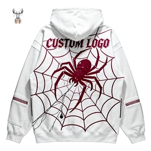 Felpe con Cappuccio Spider Personalizzate Nanteng, 100% Cotone, Stampa a <span class=keywords><strong>Ragnatela</strong></span> alla Moda, con Tasca sulla Manica per <span class=keywords><strong>Uomo</strong></span> - Product Image 2