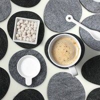 RPET cadeau feuille d'érable motif isolation sous-verres restaurant haut de gamme sous-verres en verre maison feutre sous-verres