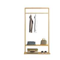 Perchero de Madera Multiusos con Almacenamiento para Zapatos