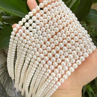 Chaîne de perles d'eau douce rondes de qualité AA de 7-8 mm, perles cultivées naturelles en vrac pour la fabrication de bijoux DIY