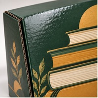 Boîte d'expédition en papier imprimé avec lamination brillante personnalisée, doublée d'éponge en carton ondulé E, pour bougies, clubs de lecture et e-commerce