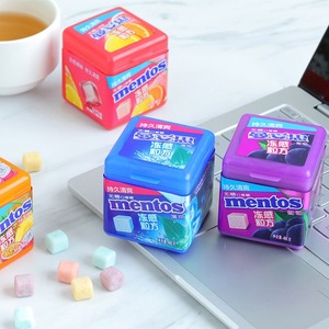 Goma de Mascar con Sabor a Frutas, Sin Azúcar, con Xilitol, en Forma de Cubo, Multicolor, Dulces Tropicales con Sabor a Frutas - Product Image 4