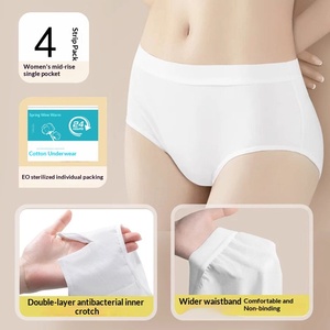 <span class=keywords><strong>Ropa</strong></span> <span class=keywords><strong>Interior</strong></span> Desechable Tipo Bikini <span class=keywords><strong>para</strong></span> Mujer y <span class=keywords><strong>Hombre</strong></span>, de Algodón Puro, Estéril, <span class=keywords><strong>para</strong></span> Viaje, Uso Médico, Empaque Individual, Talla Grande, Cintura Alta - Product Image 1